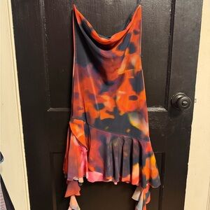 Zara Multicolored Strapless Dress